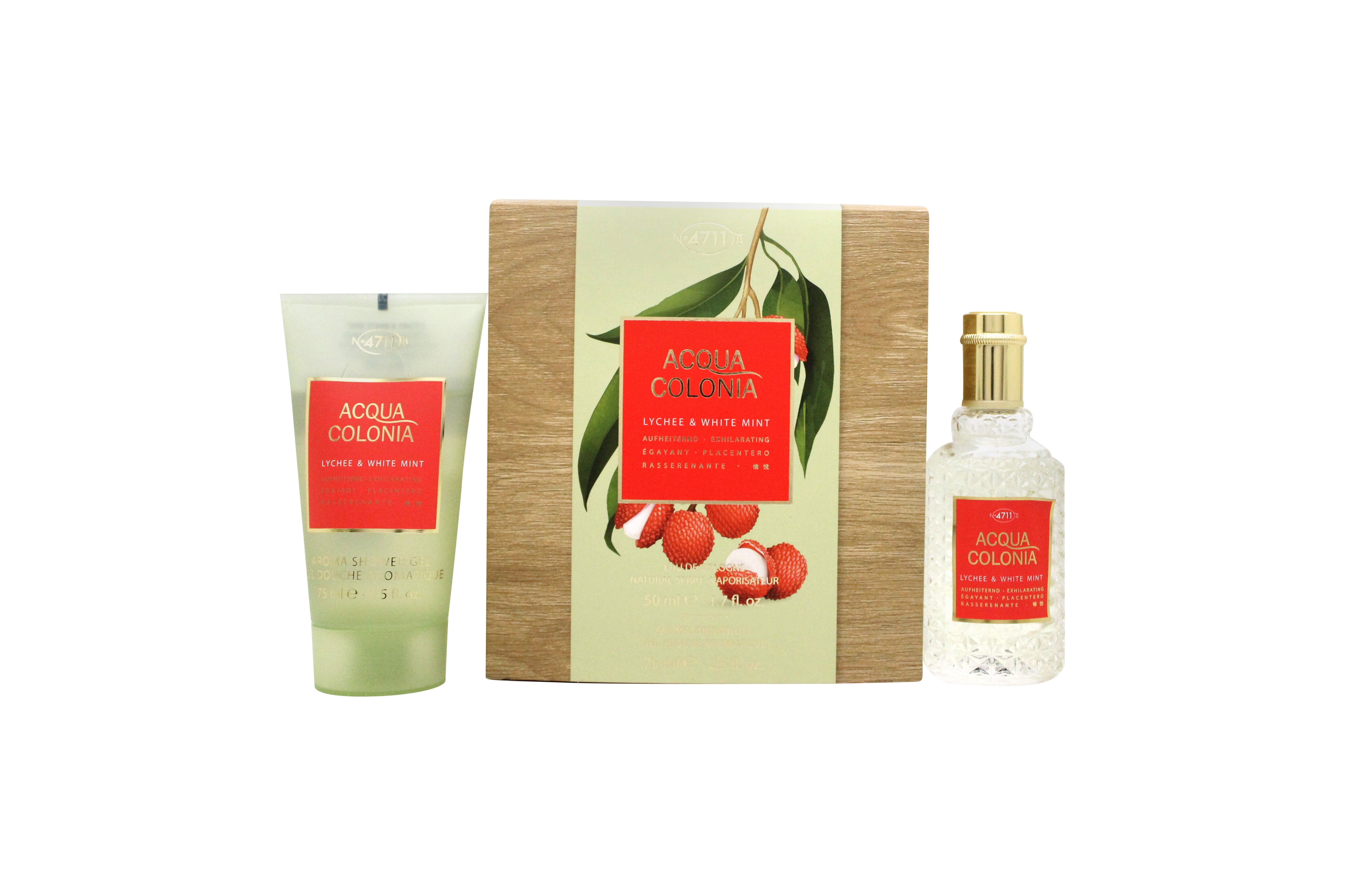Mäurer & Wirtz 4711 Acqua Colonia Lychee & White Mint Geschenkset 50 ml EDC + 75 ml Duschgel