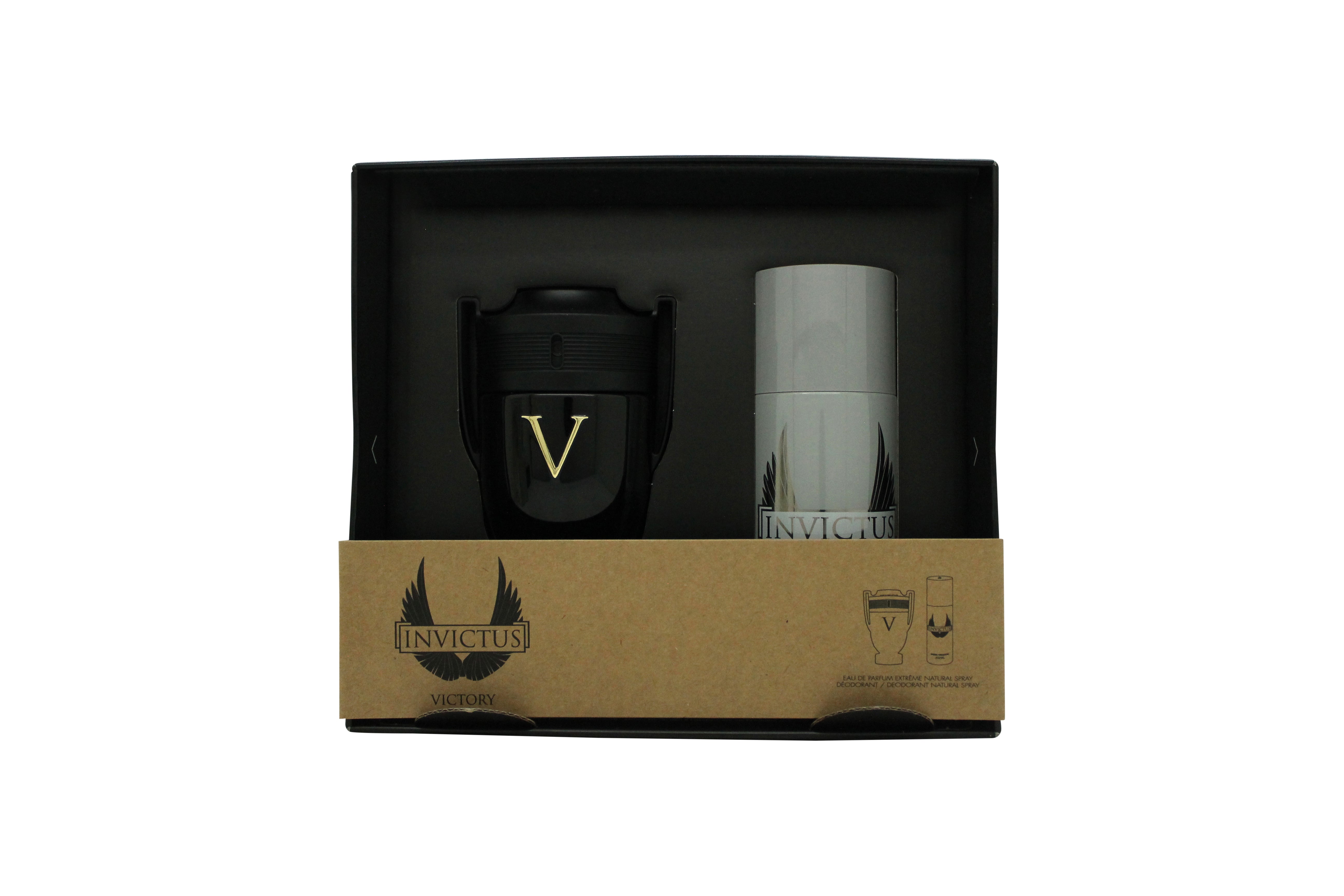 Paco Rabanne Invictus Victory Geschenkset 100ml EDP + 150ml Deodorant Spray
