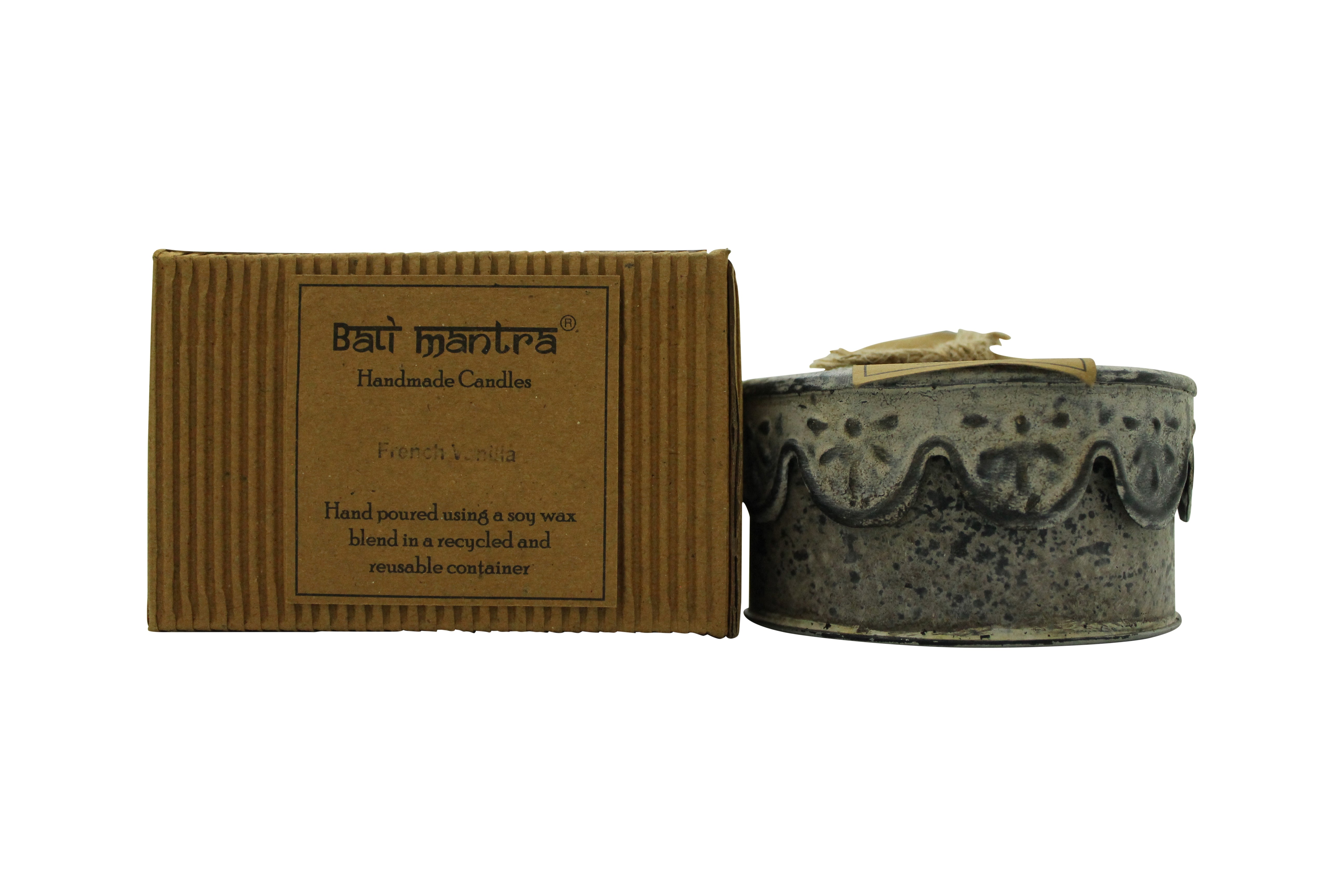 Bali Mantra Victorian Tin Kaars 280g - French Vanilla