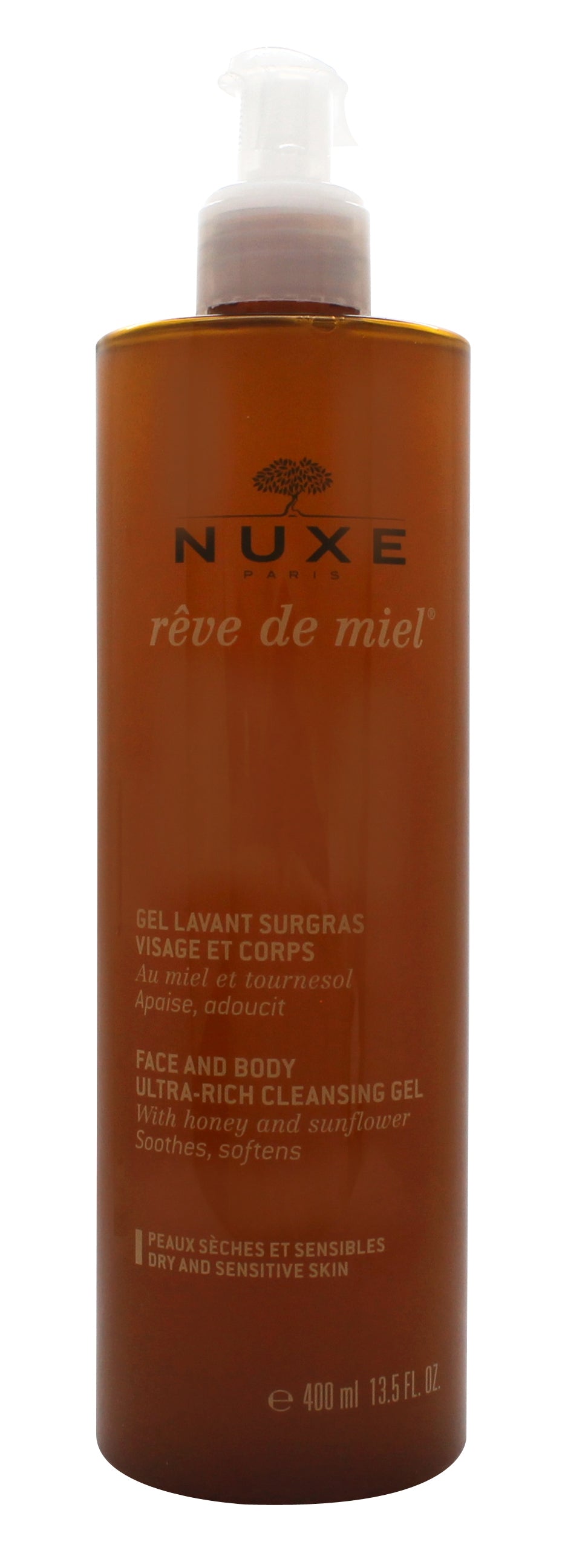 Nuxe Reve de Miel Face and Body Ultra-Rich Cleansing Gel 400ml - Droge/Gevoelige Huid