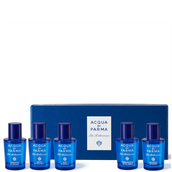 Acqua di Parma Blu Mediterraneo Miniature Set 5ml Arancia di Capri EDT + 5ml Fico di Amalfi EDT + 5ml Bergamotto di Calabria EDT + 5ml Mandorlo Di Sicilia EDT + 5ml Mirto di Panarea EDT