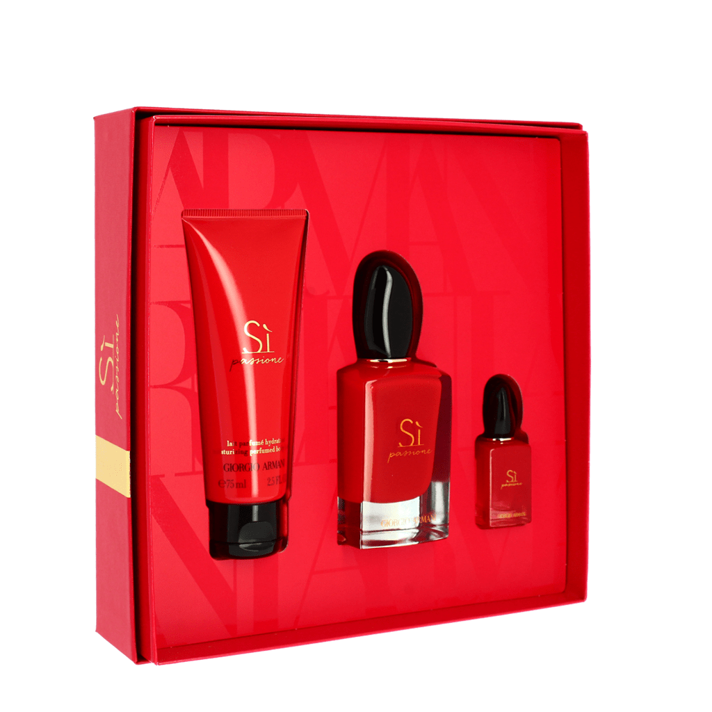 Giorgio Armani Si Passione Gift Set 100ml EDP + 15ml  EDP + 50ml Body Lotion