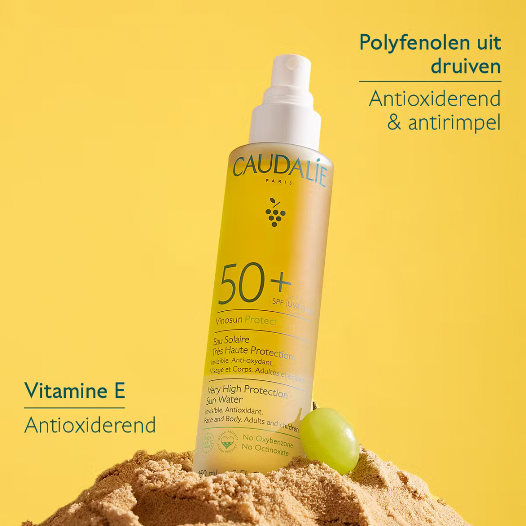 Caudalie Vinosun Protect | Zonnewater met Zeer Hoge Bescherming SPF50+ 150ml