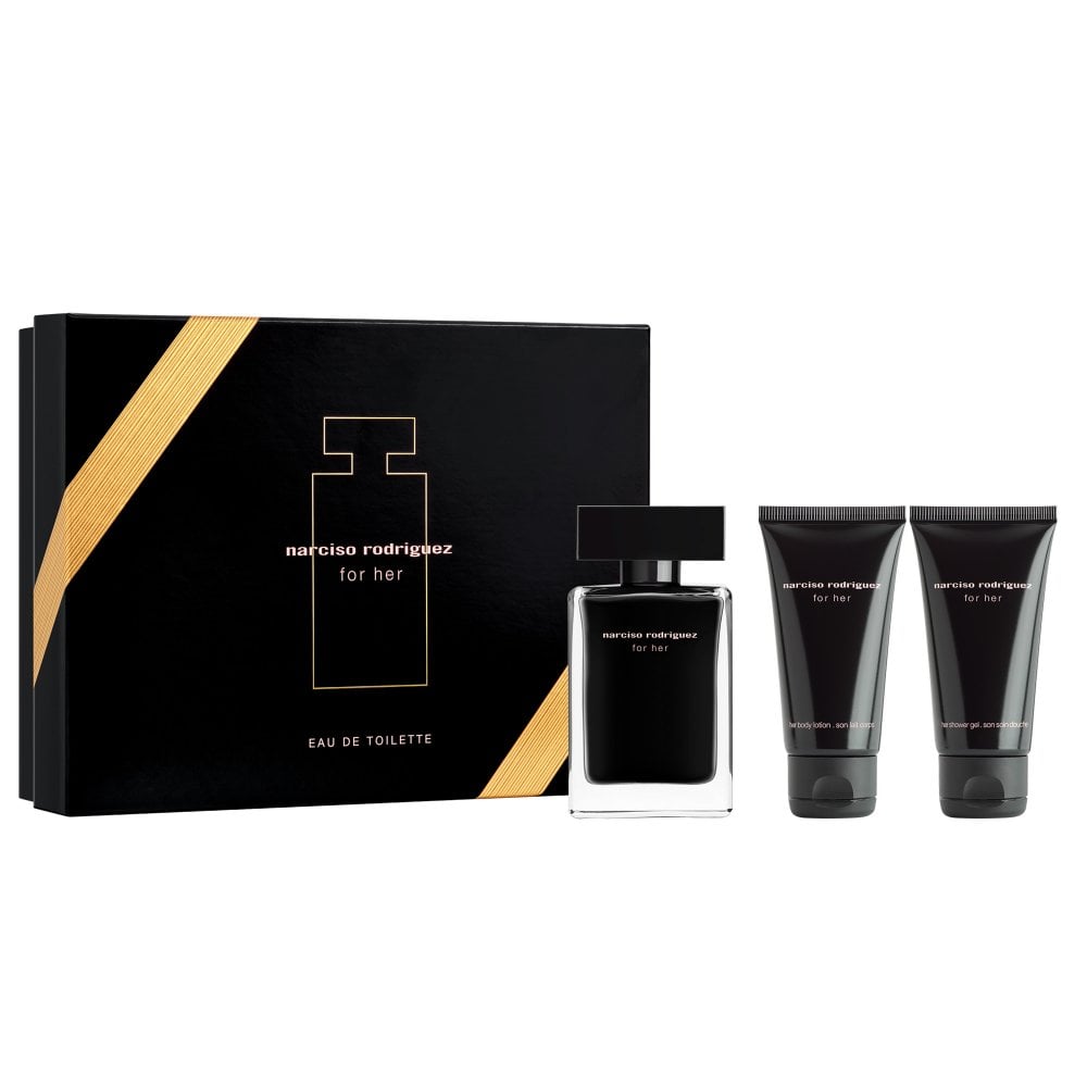 Narciso Rodriguez for Her Geschenkset 50ml EDT +  50ml Body Lotion + 50ml Douchegel